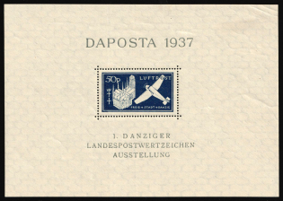 1937 Danzig Gdansk, Germany, Souvenir Sheet (Mi. Bl. 2 a, CV $30)