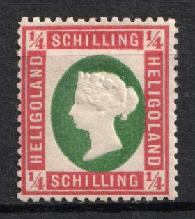 1873 1/4s Heligoland, German States, Germany (Mi. 8 Reprint, CV $60)