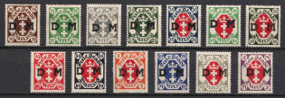 1921 Danzig Gdansk, Germany, Official Stamps (Mi. 2 - 14, CV $40)