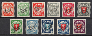 1924-25 Danzig Gdansk, Germany, Official Stamps (Mi. 41 - 51, Full Set, CV $240)