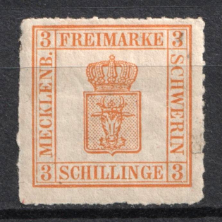 1867 3s Mecklenburg Schwerin, German States, Germany (Mi. 7 II, CV $80)