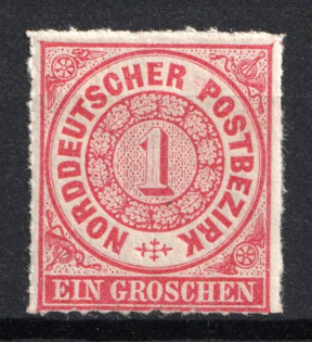 1868 1gr North Germany, German States, Germany (Mi. 4, CV $70, MNH)