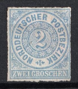 1868 2gr North Germany, German States, Germany (Mi. 5, CV $200, MNH)