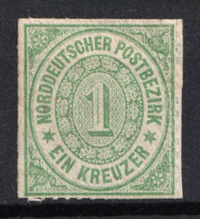 1868 1kr North Germany, German States, Germany (Mi. 7, CV $100, MNH)