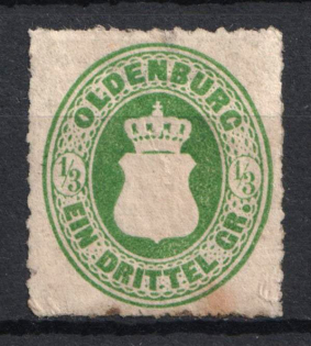 1862 1/3gr Oldenburg, German States, Germany (Mi. 15 A, CV $330)