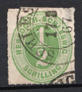 1865-67 1/2s Schlezwig, German States, Germany (Mi. 13, Used, CV $90)
