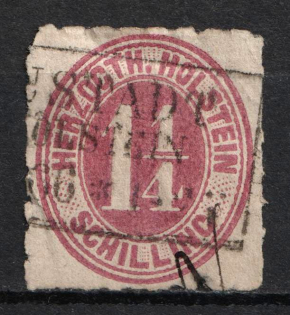 1866 1 1/4s Schlezwig, German States, Germany (Mi. 22, Used, CV $40)