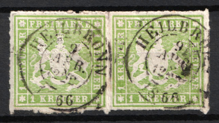 1865 Wurttemberg, German States, Germany (Mi. 30, Used, CV $40)