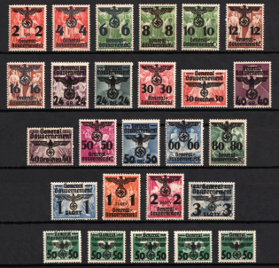 1940 General Government, Germany (Mi. 14 - 39, Full Set, CV $70)