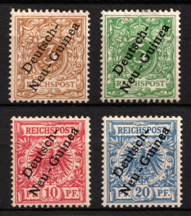 1897-99 New Guinea, German Colonies, Germany (Mi. 1 - 4, CV $40)
