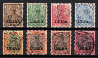 1901 German Offices in China, Germany (Mi. 15 - 20, 22 - 23, Used, CV $80)