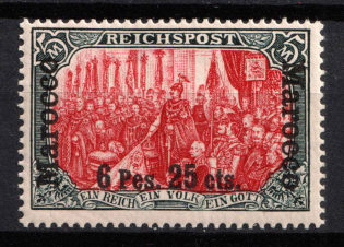 1900 6p 25c on 5m German Offices in Morocco, Germany (Mi. 19 I, CV $260)