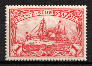 1901 1m South West Africa, German Colonies, Kaiser’s Yacht, Germany (Mi. 20, CV $170)