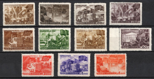 1947 The Reconstruction, Soviet Union, USSR, Russia (Perforated, Full Set, MNH)