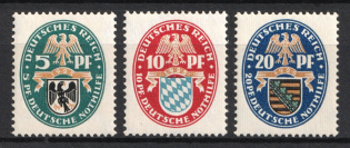 1925 Weimar Republic, Germany (Mi. 375 - 377, Full Set, CV $60, MNH)