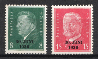1930 Weimar Republic, Germany (Mi. 444 - 445, Full Set, CV $30, MNH)