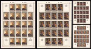 1983 (10 Nov) Masterpieces of the State Hermitage, German Painting, Soviet Union, USSR, Russia, Full Sheets (Zag. 5381 - 5384, CV $30, MNH)