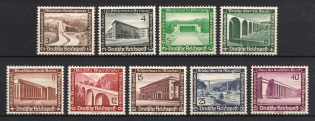 1936 Third Reich, Germany (Mi. 634 - 642, Full Set, CV $100, MNH)