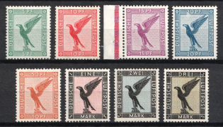1926-27 Weimar Republic, Germany, Airmail (Mi. 378 - 384, Full Set, Signed, CV $1,000)