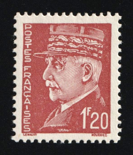 1941 1.20fr French Resistance Forgery, Anti-German Propaganda, British Propaganda Forgery (Mi. 43 A, Signed, CV $170, MNH)