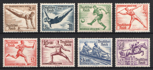 1936 Third Reich, Germany (Mi. 609 - 616, Full Set, CV $160)