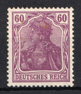 1905-13 60pf German Empire, Germany (Mi. 92 I a, CV $1,040, MNH)