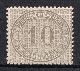 1872 10gr German Empire, Germany (Mi. 12, CV $100)