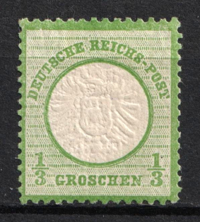 1872 1/3gr German Empire, Large Breast Plate, Germany (Mi. 17, CV $60)