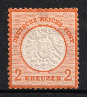 1872 2kr German Empire, Large Breast Plate, Germany (Mi. 24, Signed, CV $850)