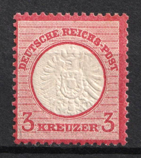 1872 3kr German Empire, Large Breast Plate, Germany (Mi. 25, CV $40)
