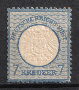 1872 7kr German Empire, Large Breast Plate, Germany (Mi. 26, CV $60)