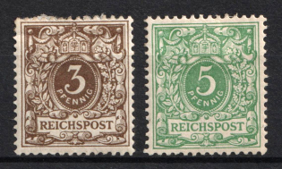 1889-1900 German Empire, Germany (Mi. 45 e, 46 a, CV $270)