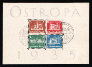 1935 Third Reich, Germany, Souvenir Sheet 'OSTROPA' (Mi. Block 3, Konigsberg Commemorative Postmark, CV $1,430)