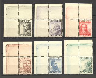 1934 Austria (CORNER Stamps with Fields, CV $160, Full Set, MNH)