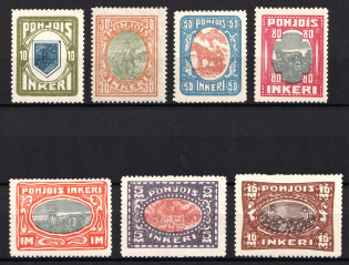 1920 Ingermanland, Russia, Civil War (Russika 8 ND - 14 ND, Reprints, Full Set, CV $40)