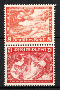 1933 Third Reich, Germany, Wagner, Tete-beche, Se-tenant, Zusammendrucke (Mi. SK 20, CV $160, MNH)