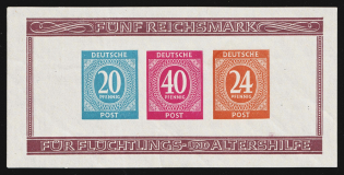 1946 Allied Zone of Occupation, Germany, Souvenir Sheet (Mi. Bl. 12 B, CV $30)