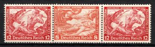 1933 Third Reich, Germany, Wagner, Se-tenant, Zusammendrucke (Mi. W 56, CV $70)