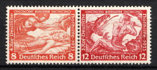 1933 Third Reich, Germany, Wagner, Se-tenant, Zusammendrucke, Pair (Mi. W 57, CV $40)