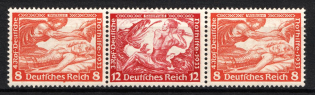 1933 Third Reich, Germany, Wagner, Se-tenant, Zusammendrucke (Mi. W 58, CV $70)