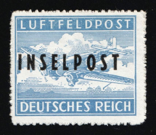 1944 Island Rhodes, Military Mail INSELPOST, Germany (Mi. 8 B II, Signed, CV $100)