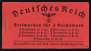1940-41 Complete Booklet with stamps of Third Reich, Germany, Excellent Condition (Mi. MH 39.4, CV $260)