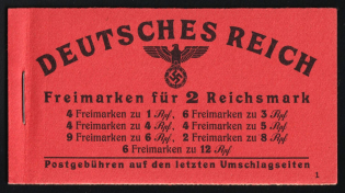 1941 Complete Booklet with stamps of Third Reich, Germany, Excellent Condition (Mi. MH 49.2, CV $290)