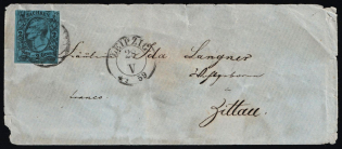 1859 (28 May) Saxony, German States, Germany, Cover from Leipzig to Zittau with Wax Seal on Back Side franked with 2ngr (Mi. 10 a, CV $70)