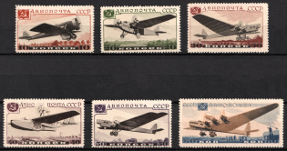 1937 Aviation of the USSR, Soviet Union, USSR, Russia (Zv. 476 - 481, CV $135, MNH)