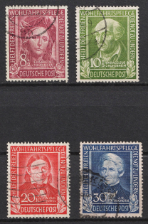 1949 German Federal Republic, Germany (Mi. 117 - 120, Full Set, Used, CV $200)