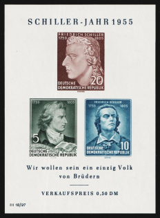 1956 German Democratic Republic, Germany, Souvenir Sheet (Mi. Bl. 12, CV $30)