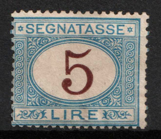 1874 5L Italy (Mi. 13, CV$450)