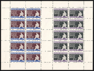 1948 Augsburg - Hochfeld, Estonia, Lithuania, Baltic DP Camp, Displaced Persons Camp, Full Sheet (Wilhelm 2 A - 3 A, CV $220)