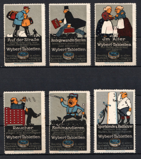 Germany, Advertising Stamps for Cough Tablets of the Company 'Wybert Tabletten', Non-Postal